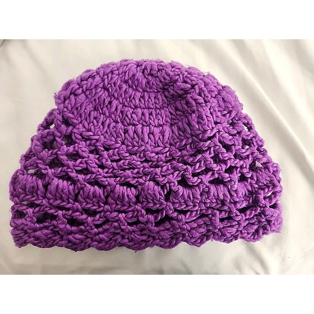 Hand Knitted Hat Beanie Lilac Lavender Purple Violet Adult Teen Child 100% Wool